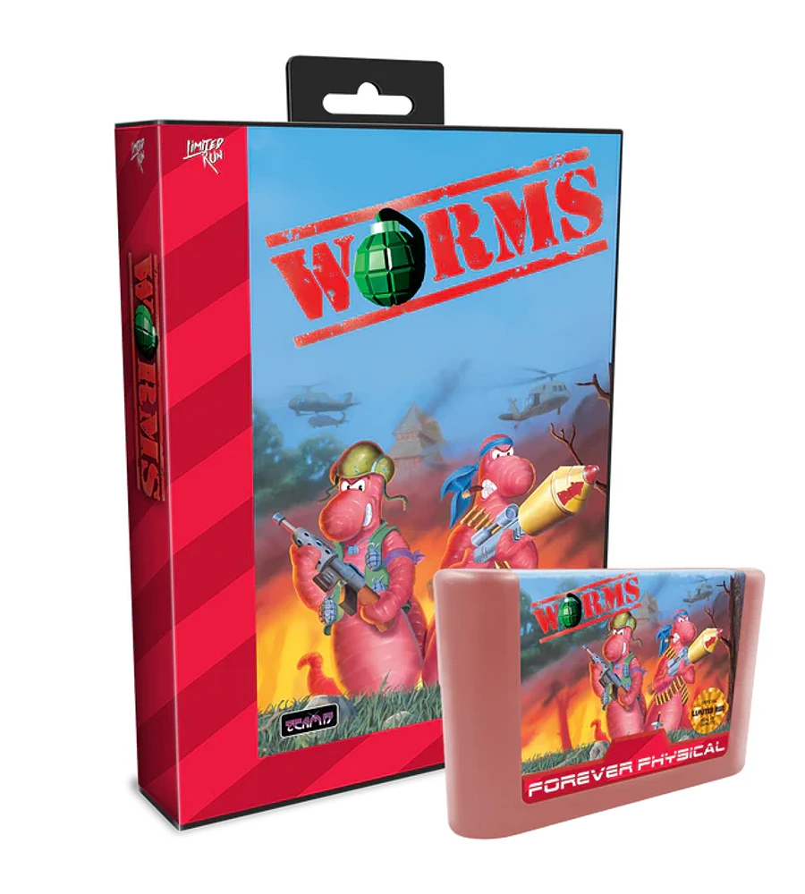 Worms (Limited Run Games) Pink Cart - Sega Genesis