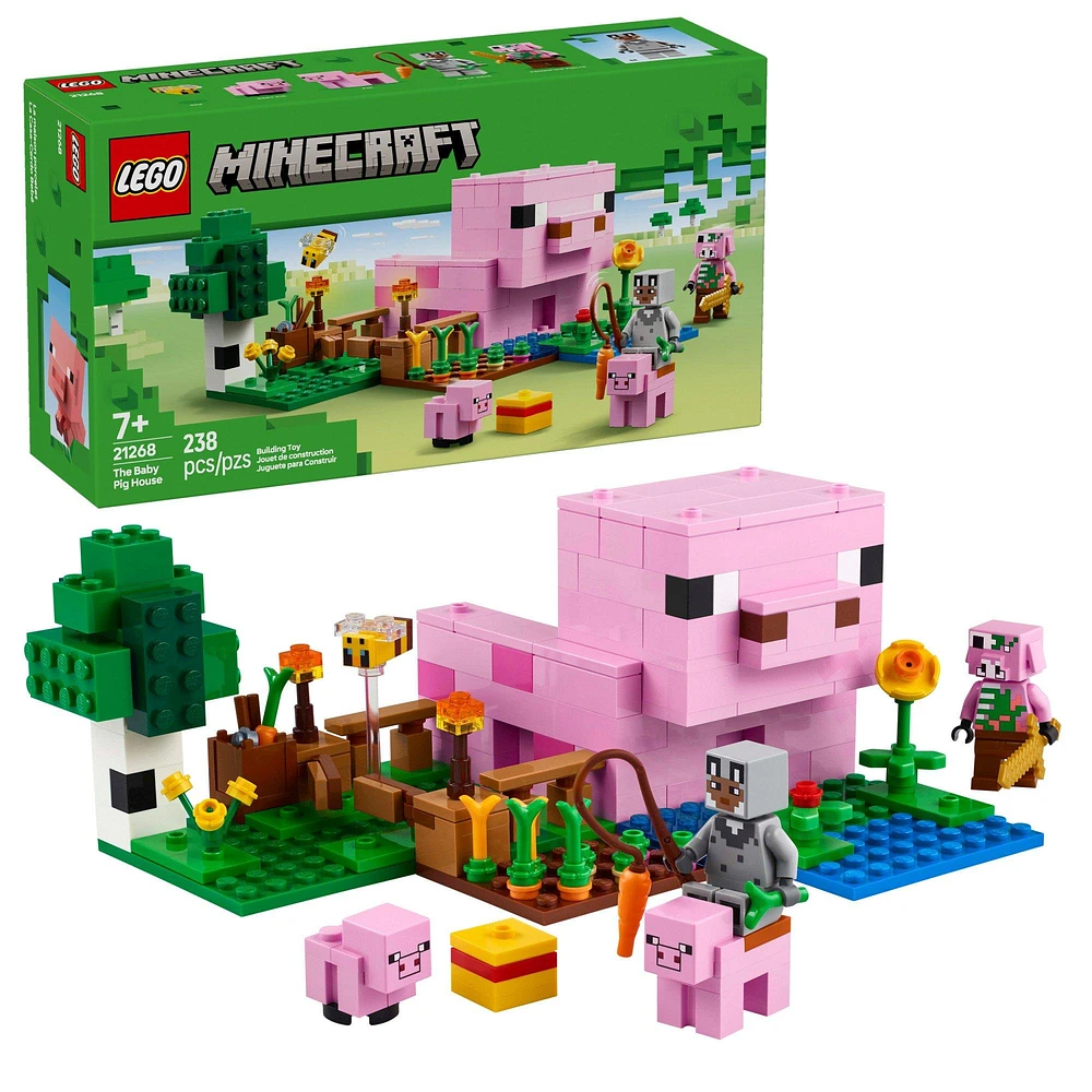 LEGO Minecraft The Baby Pig House Building Playset 21268