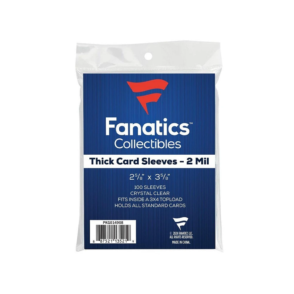 Fanatics Thick Soft Card Sleeves - 100 Count