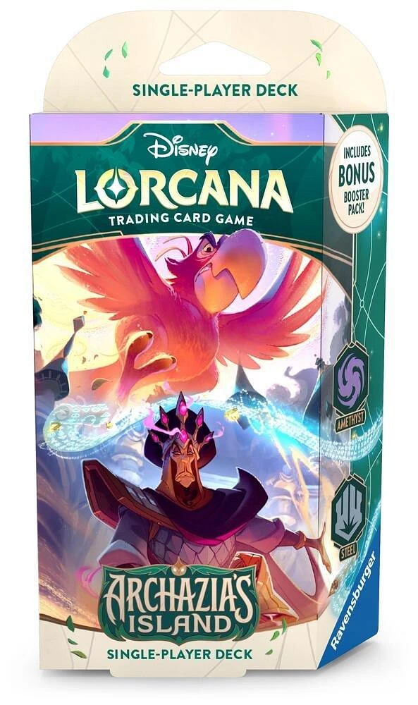 Disney Lorcana: Archazia's Island Chapter 7 Starter Deck (Amethyst and Steel)