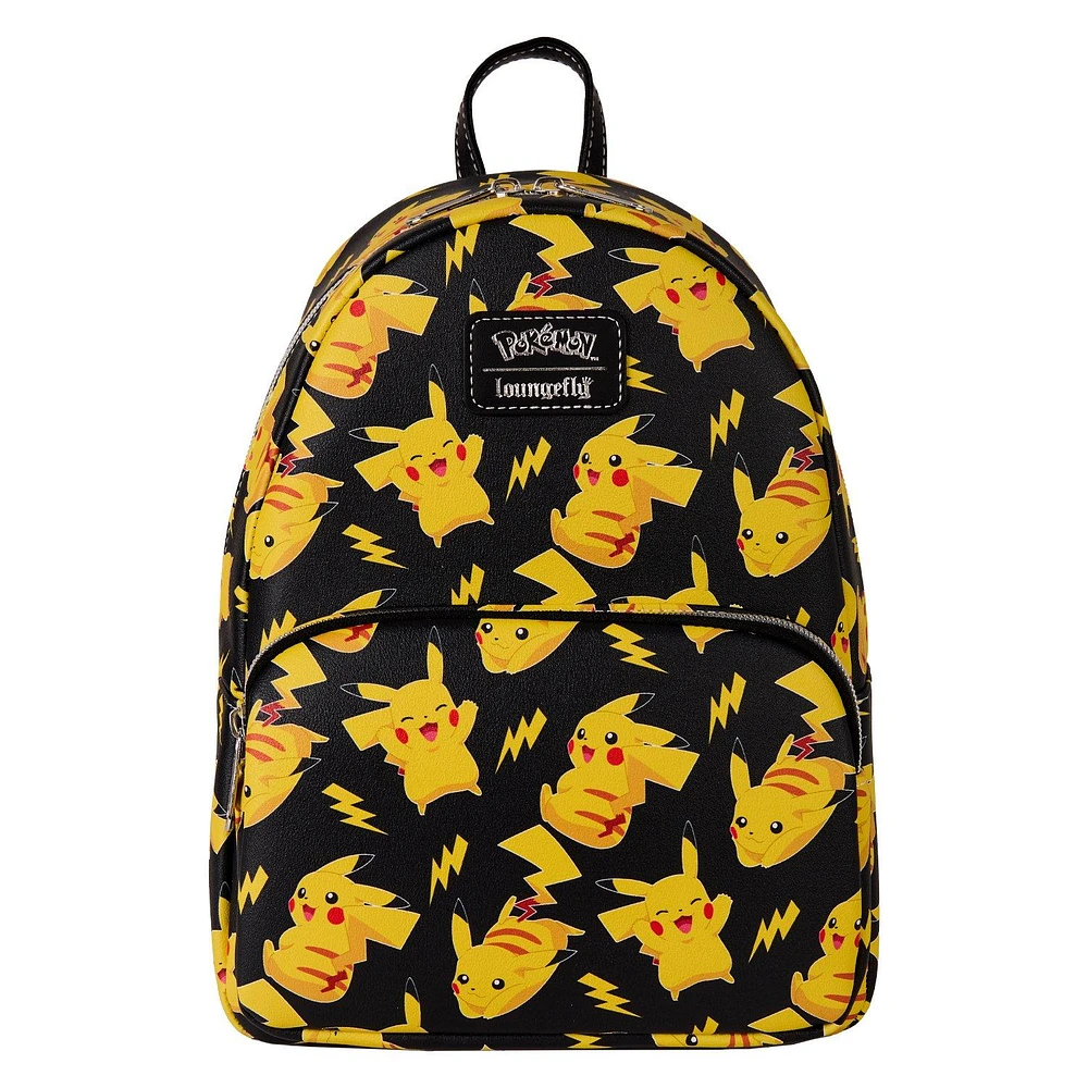 Loungefly Pokemon Pikachu All-Over Print Mini Backpack GameStop Exclusive