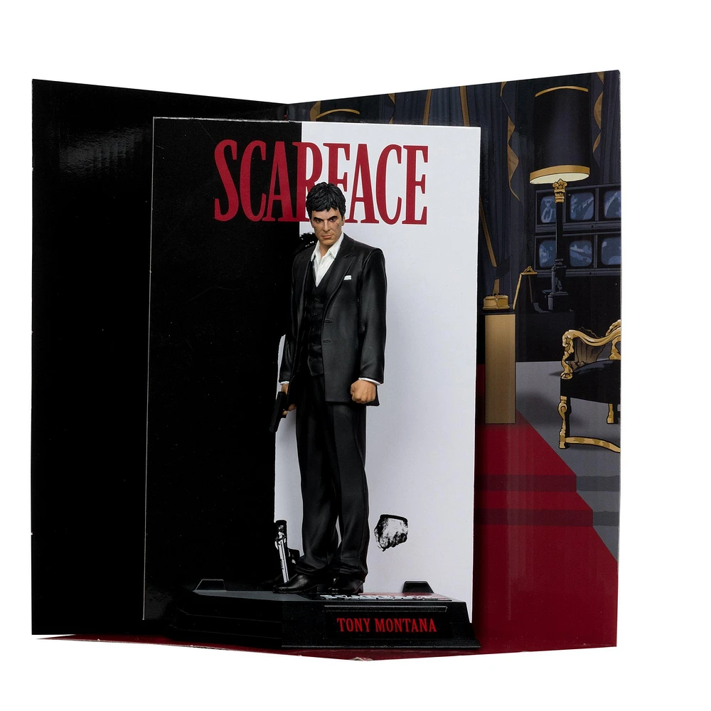 McFarlane Toys Movie Maniacs NBC 1983 Scarface Tony Montana 6-in Statue