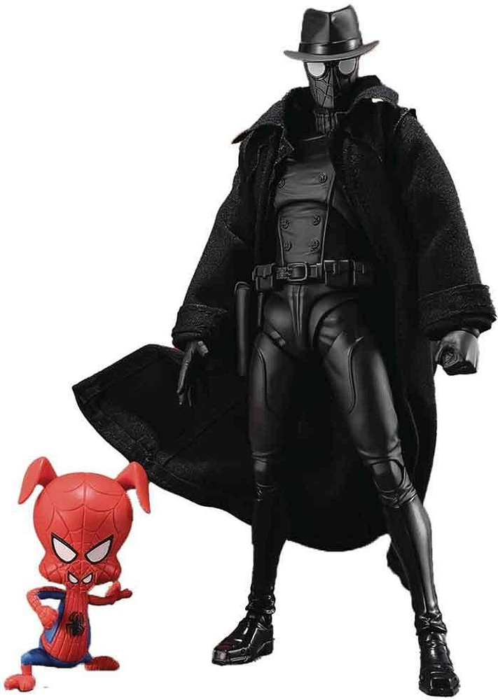 Bandai Tamashii Nations S.H.Figuarts Spider-Man: Across the Spider-Verse Spider-Man Noir and Spider-Ham Action Figure Set 2-Pack