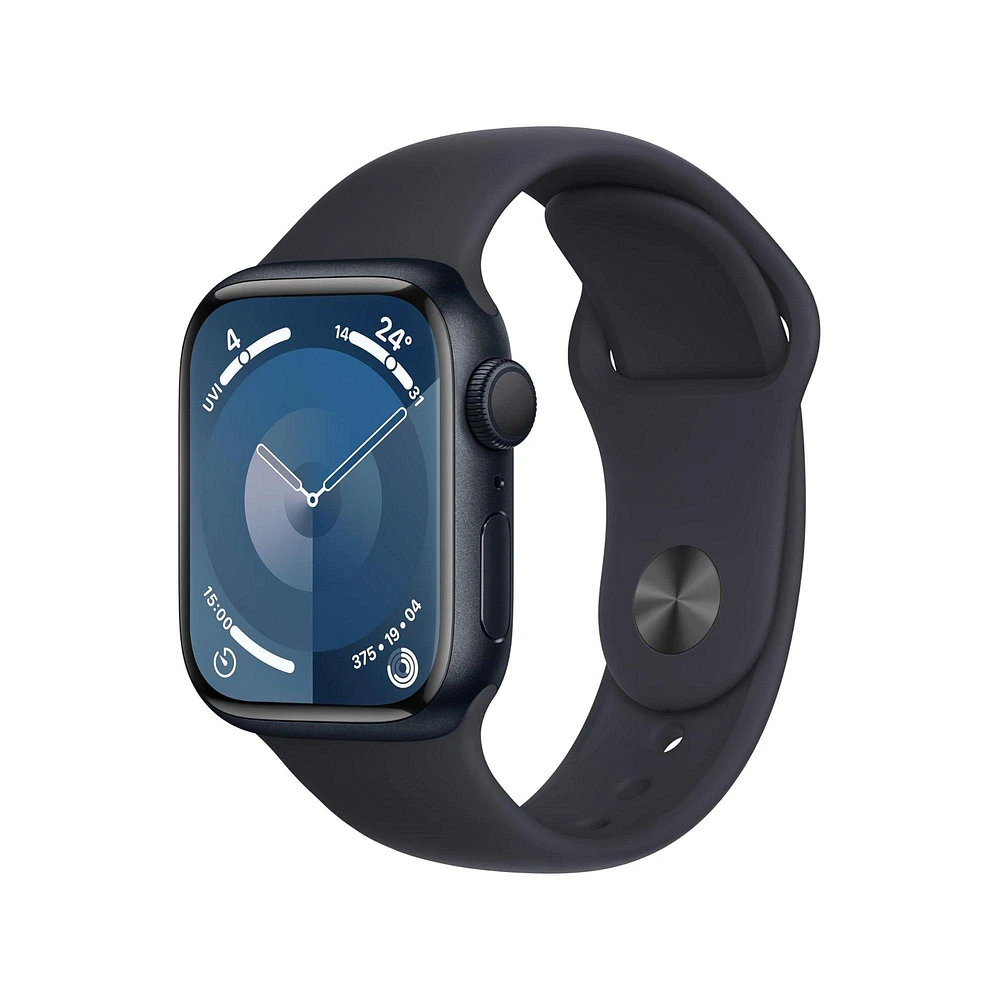 Apple Series 9 45mm Wi-Fi (A2980) Aluminum Case with Black Sport Band v2