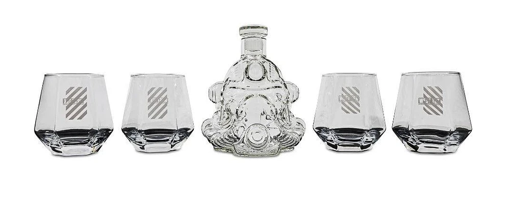 Fallout 76 T-51 Brotherhood of Steel 5-Piece Whiskey Decanter Set With Glasses