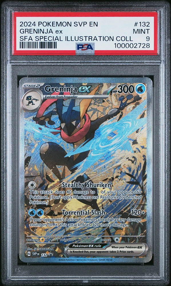 2024 Pokemon Svp En-sv Black Star Promo 132 Greninja Ex Shrouded Fable Special Illustration Collection PSA
