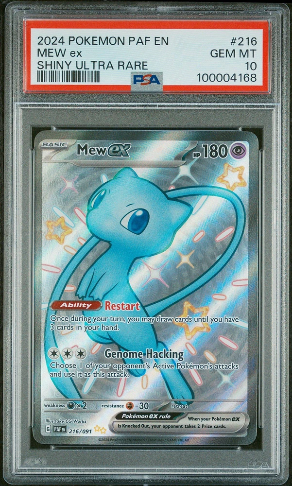 2024 Pokemon Paf En-paldean Fates 216 Mew Ex Shiny Ultra Rare PSA