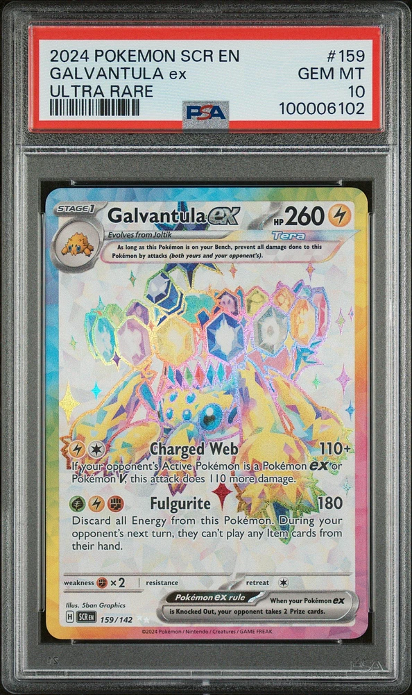2024 Pokemon Scr En-stellar Crown 159 Galvantula Ex Ultra Rare PSA