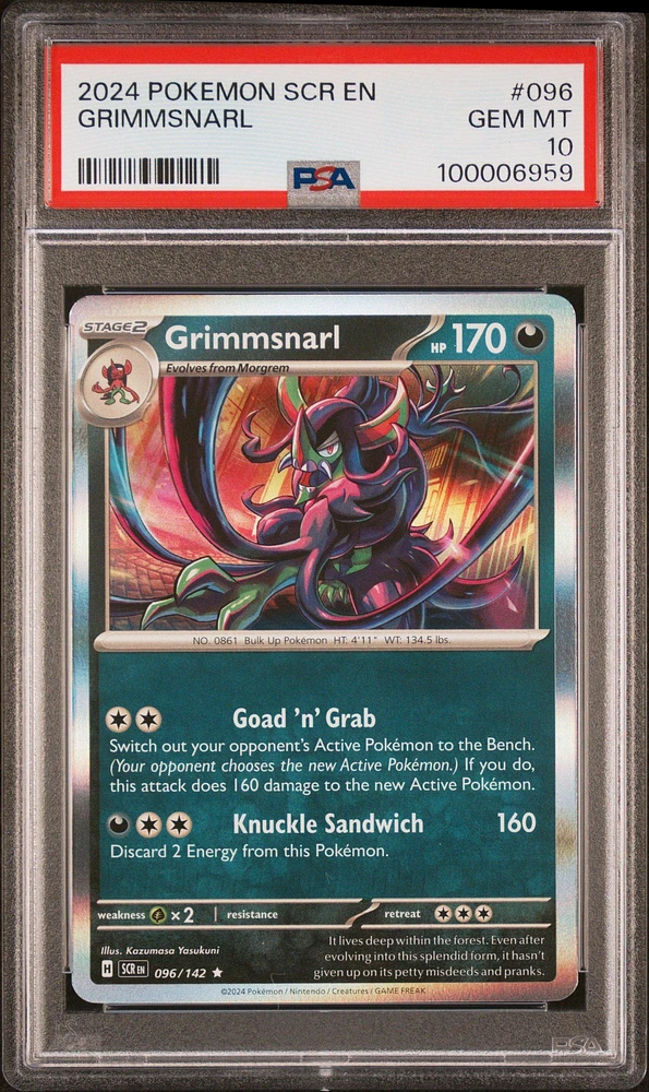 2024 Pokemon Scr En-stellar Crown 096 Grimmsnarl PSA 10