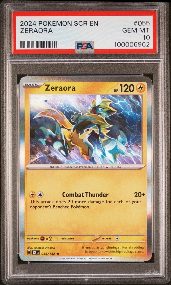 2024 Pokemon Scr En-stellar Crown 055 Zeraora PSA 10