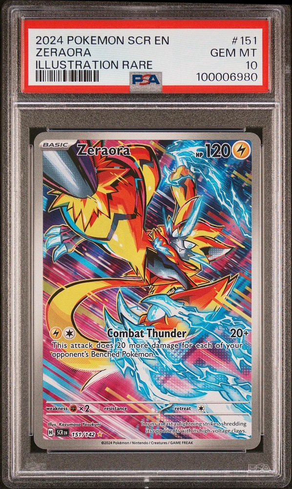 2024 Pokemon Scr En-stellar Crown 151 Zeraora Illustration Rare PSA