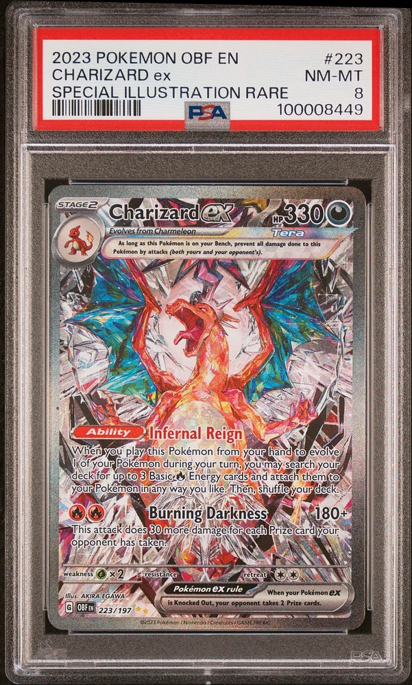 2023 Pokemon Obf En-obsidian Flames 223 Charizard Ex Special Illustration Rare PSA