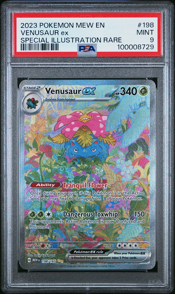 2023 Pokemon Mew En-151 198 Venusaur Ex Special Illustration Rare PSA