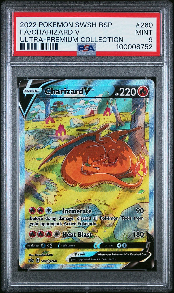 2022 Pokemon Swsh Black Star Promo 260 Full Art/charizard V Sword & Shield Ultra-premium Collection-charizard PSA