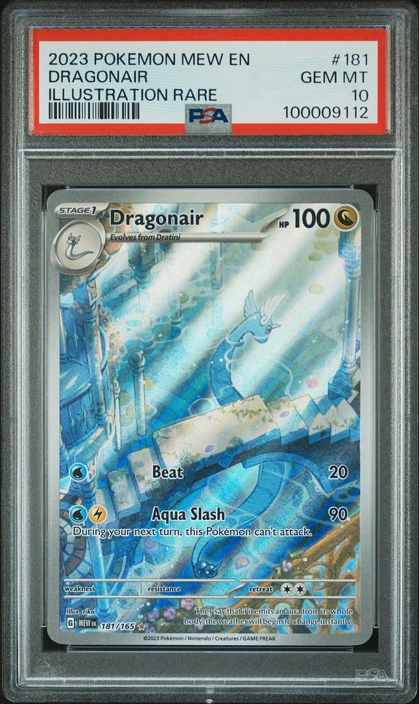2023 Pokemon Mew En-151 181 Dragonair Illustration Rare PSA
