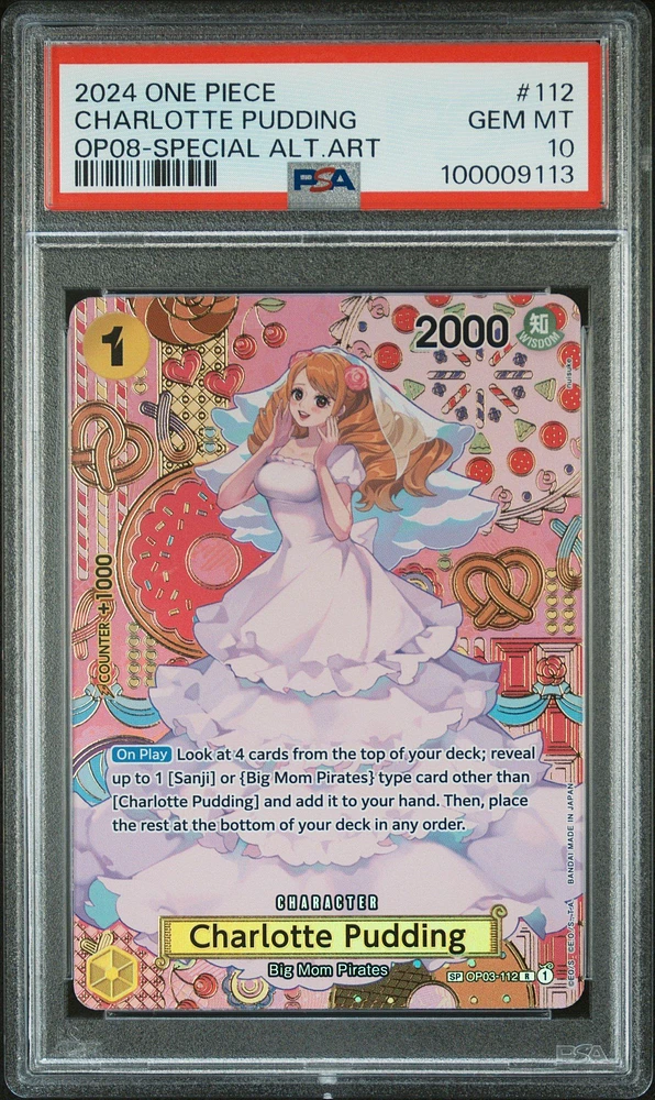 2024 One Piece Two Legends 112 Charlotte Pudding Special Alternate Art PSA 10