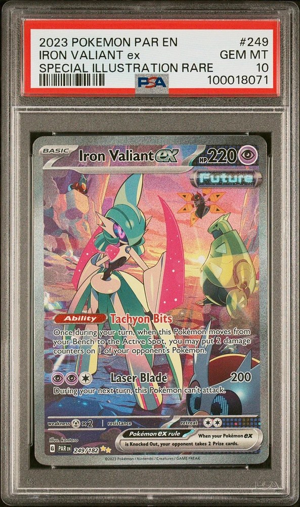 2023 Pokemon Par En-paradox Rift 249 Iron Valiant Ex Special Illustration Rare PSA