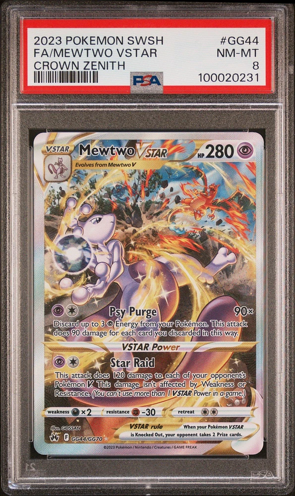 2023 Pokemon Sword And Shield Crown Zenith Gg44 Full Art/mewtwo Vstar PSA
