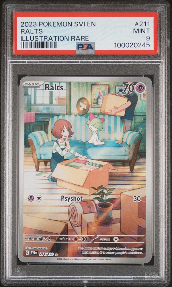 2023 Pokemon Svi En-scarlet & Violet 211 Ralts Illustration Rare PSA
