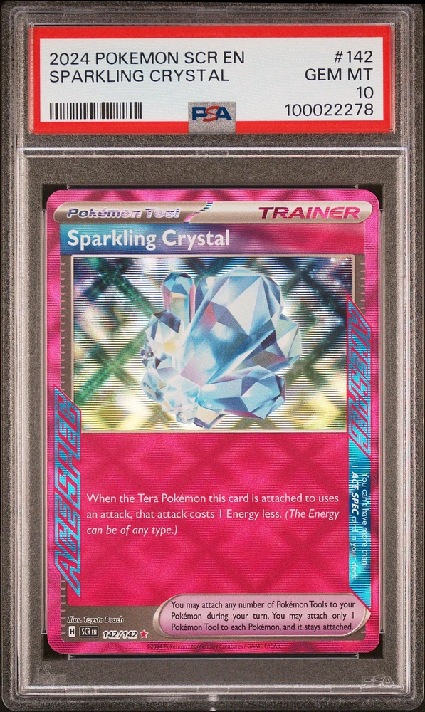 2024 Pokemon Scr En-stellar Crown 142 Sparkling Crystal PSA