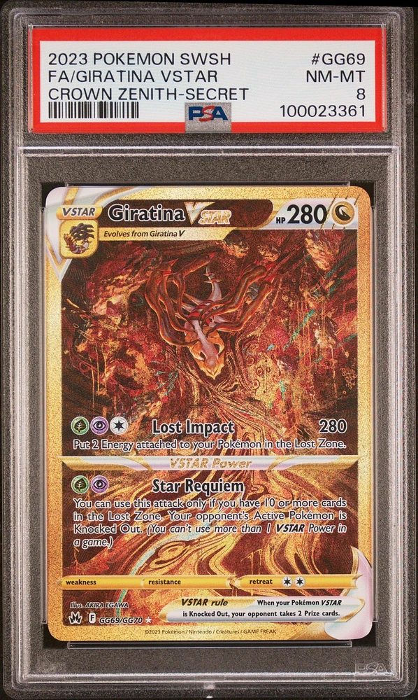 2023 Pokemon Sword And Shield Crown Zenith Gg69 Full Art/giratina Vstar Secret PSA