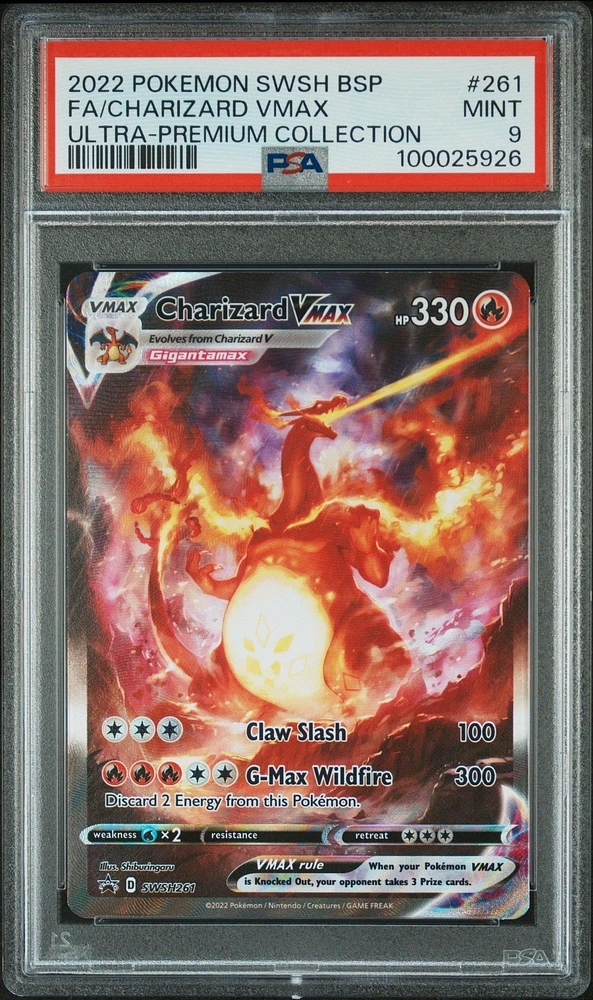 2022 Pokemon Swsh Black Star Promo 261 Full Art/charizard Vmax Sword & Shield Ultra-premium Collection-charizard PSA