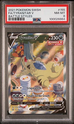 2021 Pokemon Sword & Shield Battle Styles Full Art/tyranitar V PSA