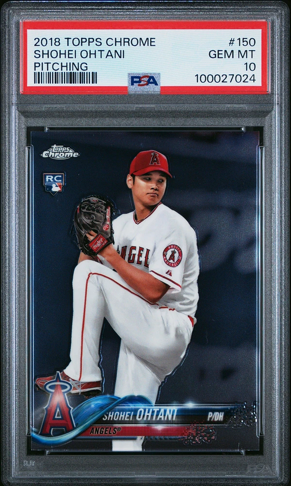 2018 Topps Chrome 150 Shohei Ohtani Pitching PSA