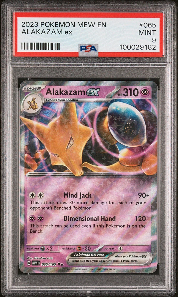 2023 Pokemon Mew En-151 Alakazam Ex PSA
