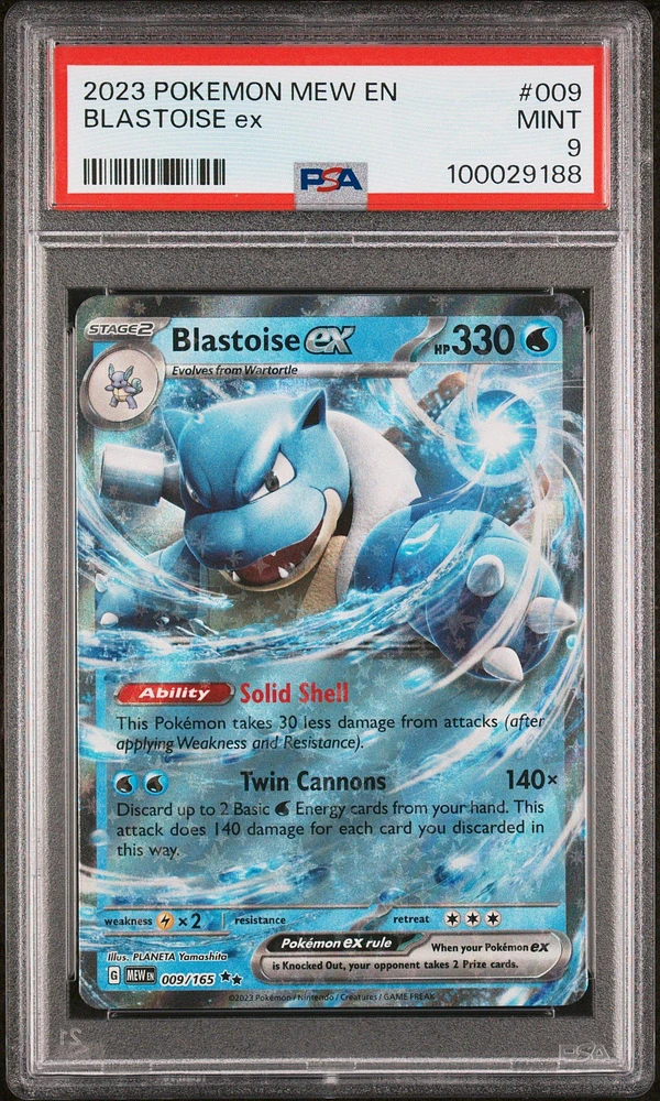 2023 Pokemon Mew En-151 Blastoise Ex PSA