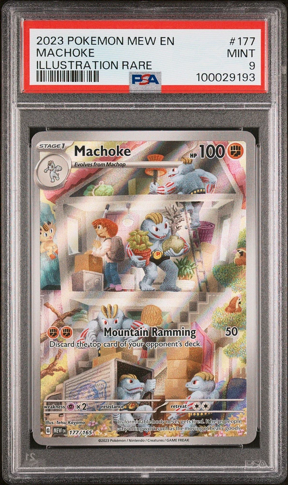 2023 Pokemon Mew En-151 177 Machoke Illustration Rare PSA