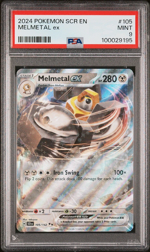 2024 Pokemon Scr En-stellar Crown 105 Melmetal Ex PSA 9