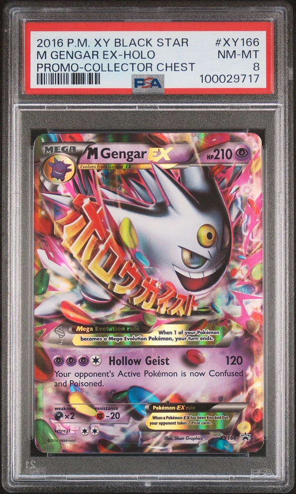 2016 Pokemon Xy Black Star Promo Xy166 M Gengar Ex-holo Collector Chest PSA