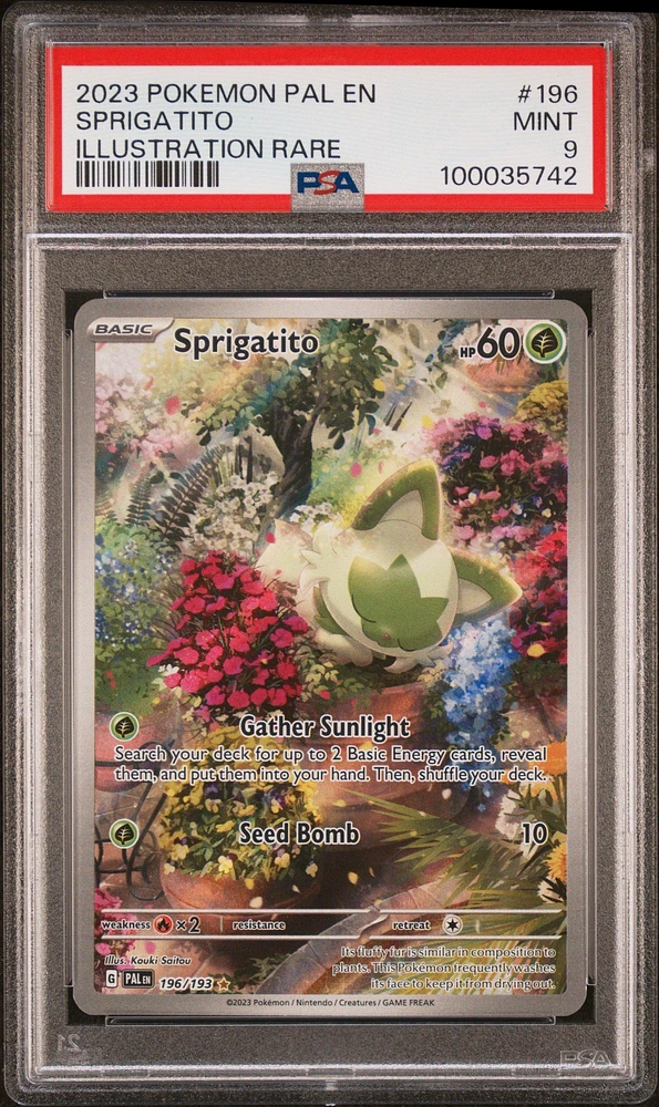 2023 Pokemon Pal En-paldea Evolved 196 Sprigatito Illustration Rare PSA