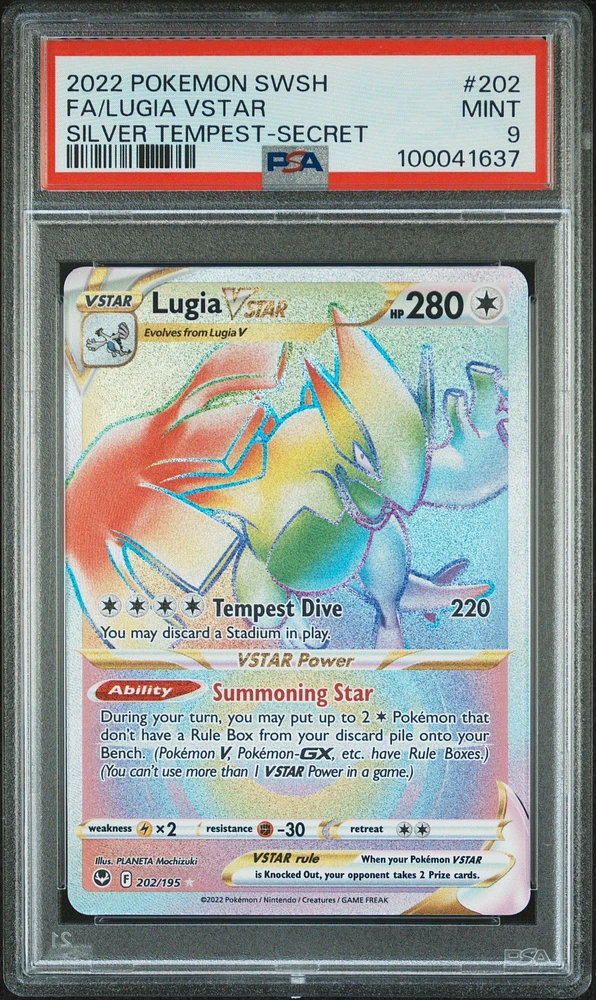 2022 Pokemon Sword & Shield Silver Tempest Full Art/lugia Vstar Secret PSA