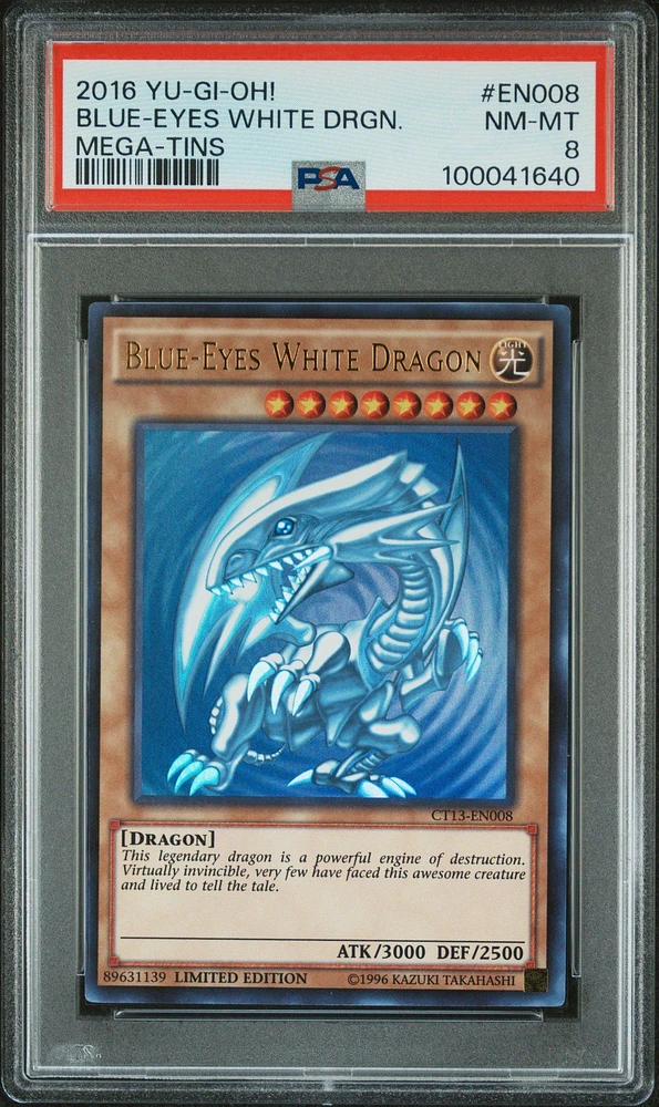 2016 Yu-gi-oh! Mega-tins En008 Blue-eyes White Dragon PSA 8