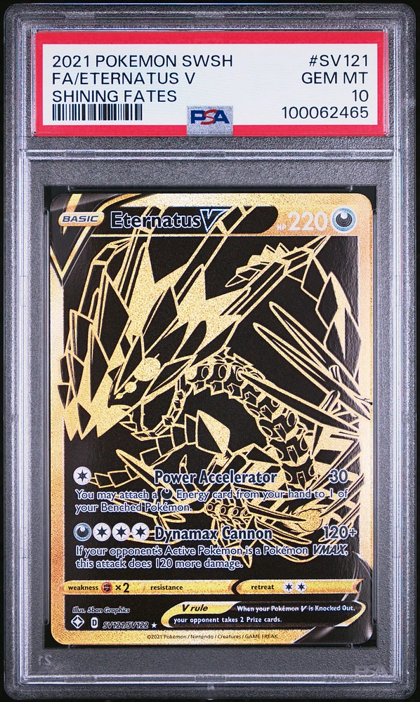 2021 Pokemon Sword & Shield Shining Fates Sv121 Full Art/eternatus V PSA