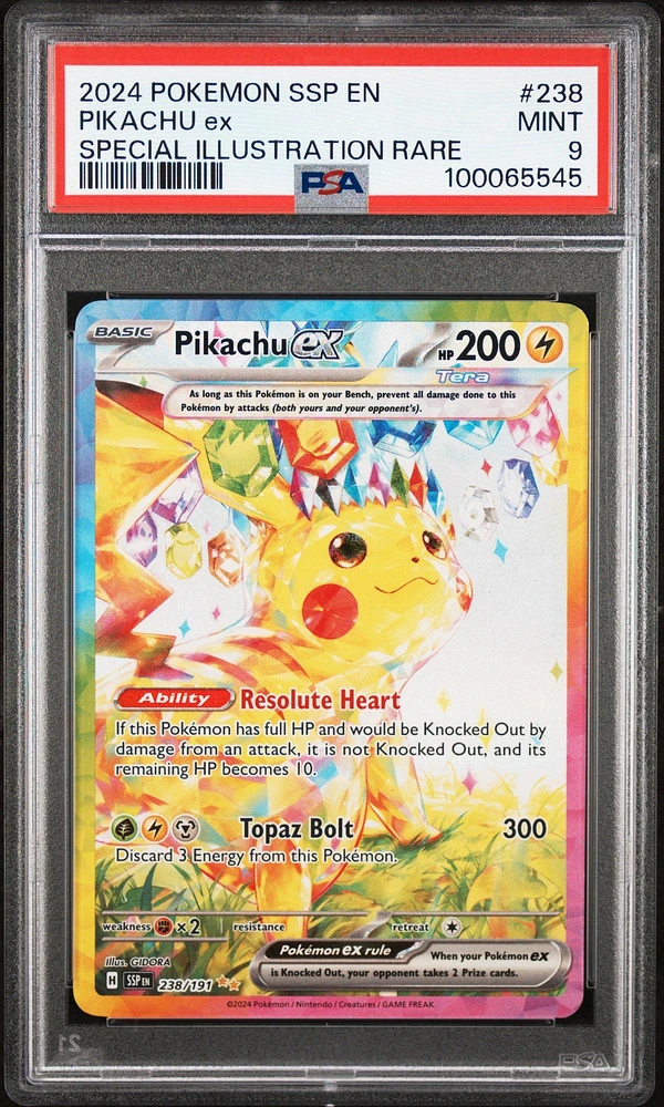 2024 Pokemon Ssp En-surging Sparks 238 Pikachu Ex Special Illustration Rare PSA