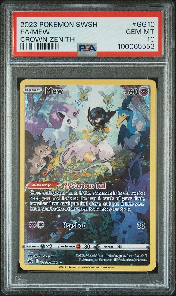 2023 Pokemon Sword And Shield Crown Zenith Gg10 Full Art/mew PSA