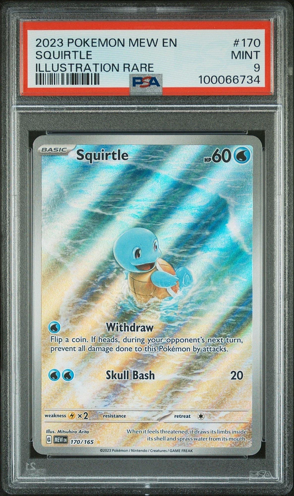 2023 Pokemon Mew En-151 170 Squirtle Illustration Rare PSA