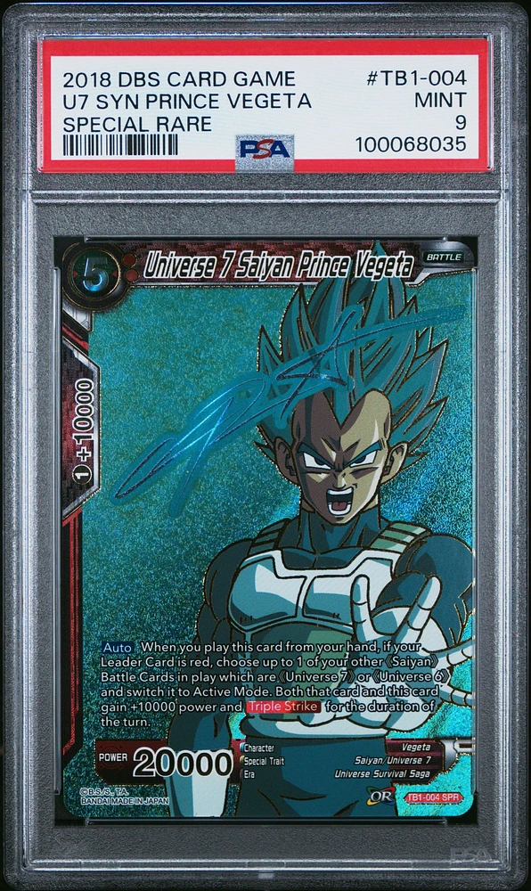 2018 Dragon Ball Super Card Game Themed Booster 1 Tournament Of Power Tb1-004 Universe 7 Saiyan Prince Vegeta Special Rare PSA 9