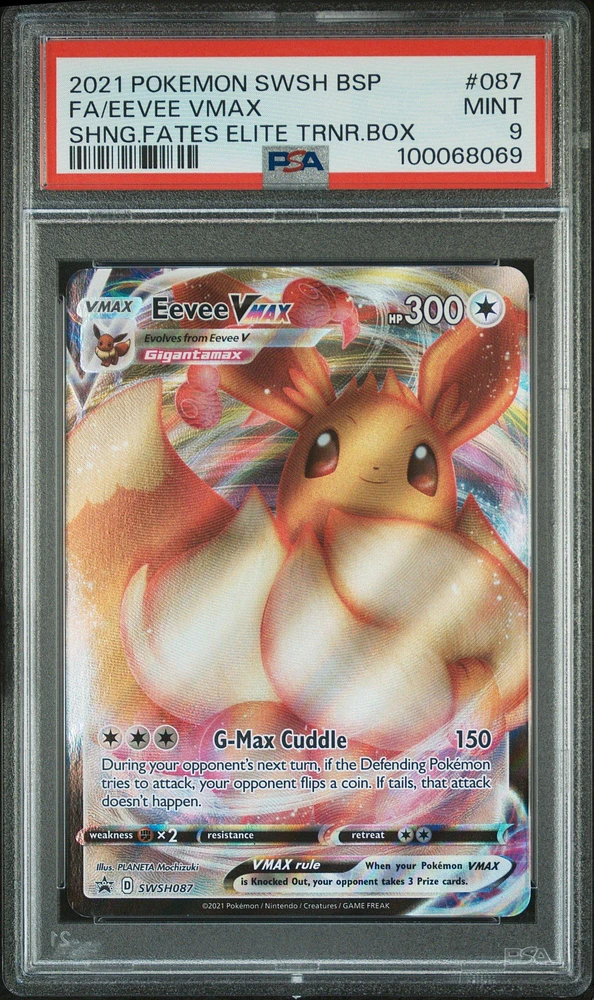 2021 Pokemon Swsh Black Star Promo 087 Full Art/eevee Vmax Shining Fates Elite Trainer Box PSA