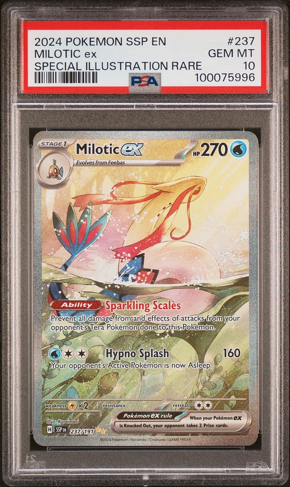 2024 Pokemon Ssp En-surging Sparks 237 Milotic Ex Special Illustration Rare PSA