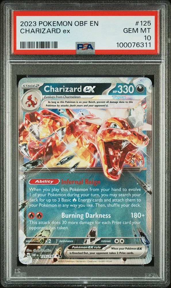 2023 Pokemon Obf En-obsidian Flames Charizard Ex PSA