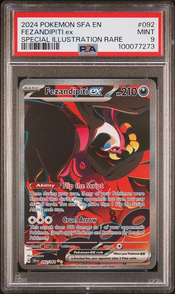 2024 Pokemon Sfa En-shrouded Fable 092 Fezandipiti Ex Special Illustration Rare PSA