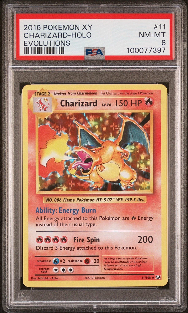 2016 Pokemon Xy Evolutions 11 Charizard-holo PSA