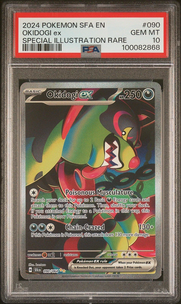 2024 Pokemon Sfa En-shrouded Fable 090 Okidogi Ex Special Illustration Rare PSA