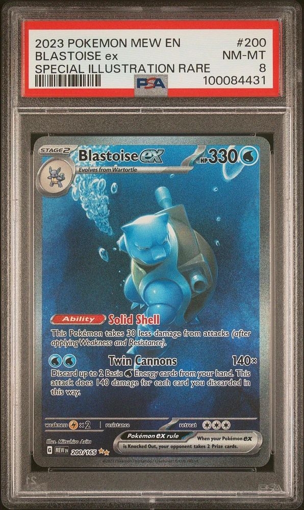 2023 Pokemon Mew En-151 200 Blastoise Ex Special Illustration Rare PSA