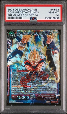 2023 Dragon Ball Super Card Game Series 23 Perfect Combination Premium Pack Set 14 P-553 Ss Son Goku & Ss Vegeta & Ss Trunks