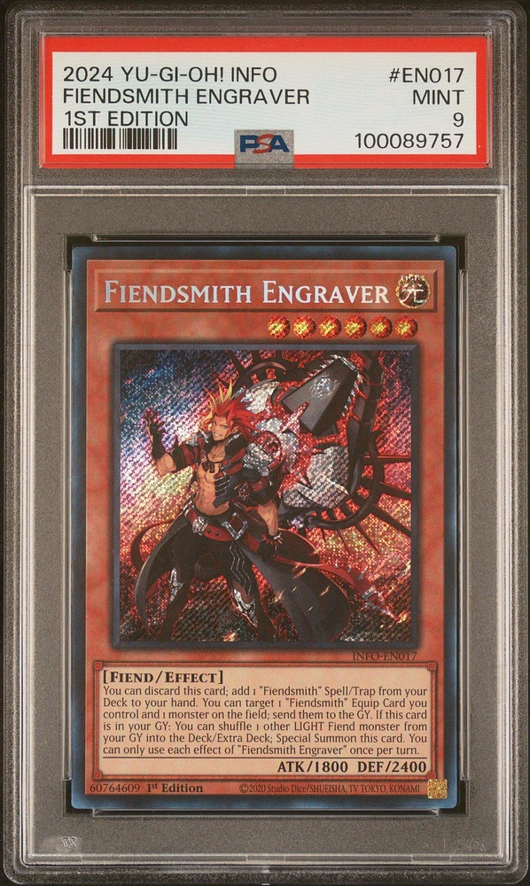 2024 Yu-gi-oh! Info-the Infinite Forbidden En017 Fiendsmith Engraver 1st Edition PSA 9